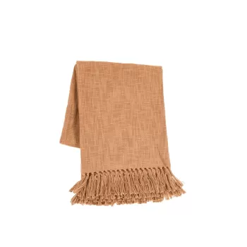 Cuvertura Tiseco Home Studio Slub, 130 x 160 cm, maro imagine