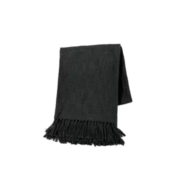 Cuvertura Tiseco Home Studio Slub, 130 x 160 cm, negru imagine