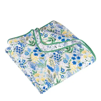 Cuvertura verde/albastra matlasata 220x230 cm Tilly Floral - Catherine Lansfield imagine