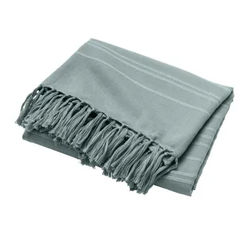 Cuvertura verde din bumbac 125x150 cm Lilia - douceur d'interieur imagine