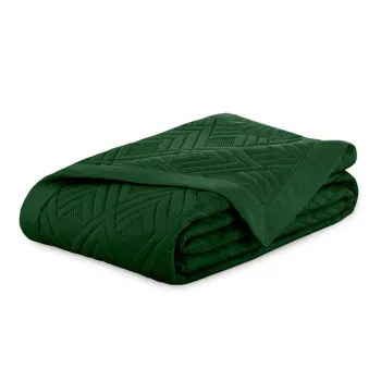 Cuvertura verde-inchis matlasata din microfibra 170x210 cm Ophelia - AmeliaHome imagine