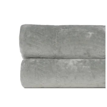 Cuvertura verde prafuit matlasata din catifea 180x260 cm - Ixia imagine