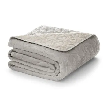 CuverturAgrej matlasatAdin catifea 240x260 cm Laila aEURRestilo imagine