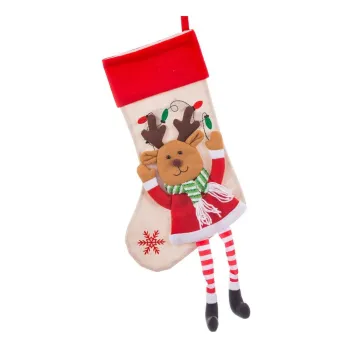 Decoratiune ciorap de Craciun din material textil Reindeer - Casa Seleccion imagine