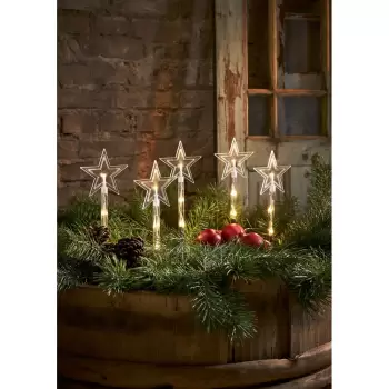 Decoratiune cu LED pentru Craciun pentru exterior Star Trading Wandy, inaltime 25 cm imagine