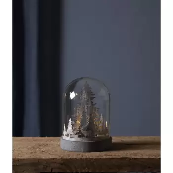 Decoratiune cu LED pentru Craciun Star Trading Kupole, maro, inaltime 17,5 cm imagine