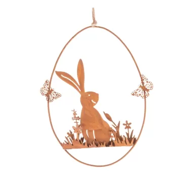 Decoratiune de agatat din metal pentru Paste Bunny - Dakls imagine