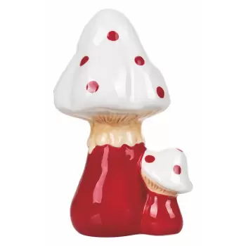 Decoratiune de Craciun din ceramica Villa d'Este Fungo, inaltime 18,5 cm imagine