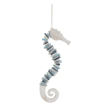 Decoratiune de perete din lemn 22x55 cm Sea Horse - Mauro Ferretti imagine