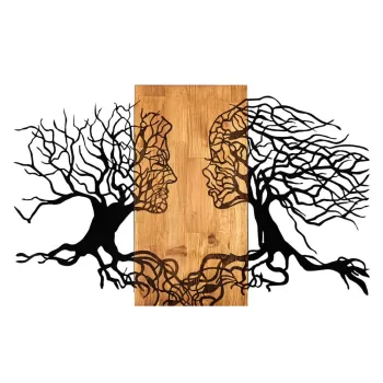 Decoratiune de perete din lemn/din metal 92x58 cm Tutku - Wallity imagine