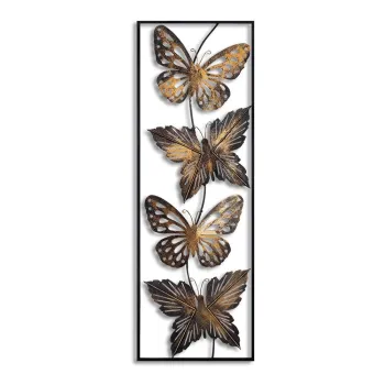 Decoratiune de perete din metal 100x35 cm Butterfly - Wallity imagine