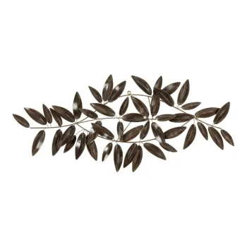 Decoratiune de perete din metal 121x52 cm Leaves - Ixia imagine