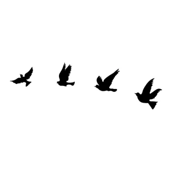 Decoratiune de perete din metal 18x20 cm Birds - Wallity imagine