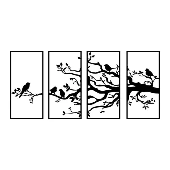 Decoratiune de perete din metal 34x70 cm Branch - Wallity imagine