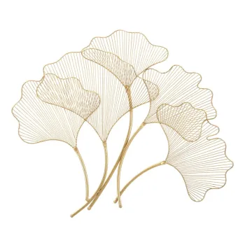 Decoratiune de perete din metal 79x68 cm Leaf - Mauro Ferretti imagine