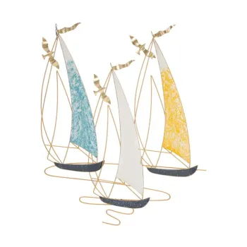 Decoratiune de perete din metal 79x98 cm Vela - Mauro Ferretti imagine