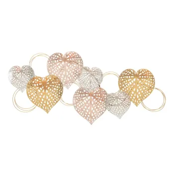 Decoratiune de perete din metal 91x40 cm Hearts - Mauro Ferretti imagine