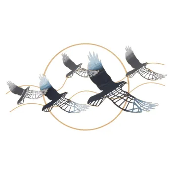 Decoratiune de perete din metal 91x50 cm Birds - Mauro Ferretti imagine