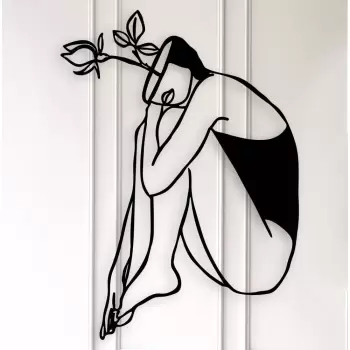 Decoratiune de perete din metal Kate Louise Idea, negru imagine