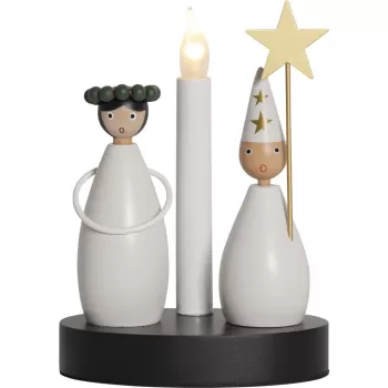 Decoratiune luminoasa alb-negru de Craciun Christmas Joy - Star Trading imagine