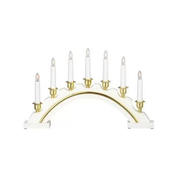 Decoratiune luminoasa alba/aurie cu model de Craciun Celine - Markslojd imagine