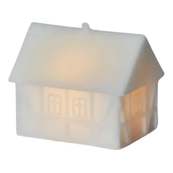 Decoratiune luminoasa alba cu baterii Copenhagen Half-Timbered House - Sirius imagine
