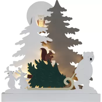 Decoratiune luminoasa alba de Craciun Forest Friends - Star Trading imagine