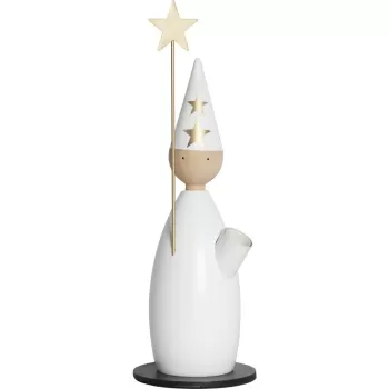 Decoratiune luminoasa alba o 12 cm de Craciun Lucia Classic - Star Trading imagine