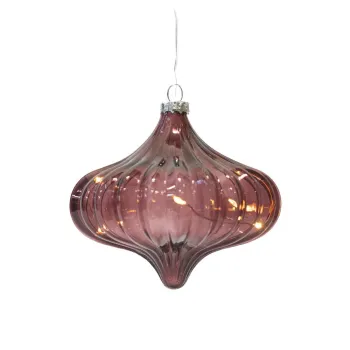 Decoratiune luminoasa burgundy o 11 cm Dina - Sirius imagine
