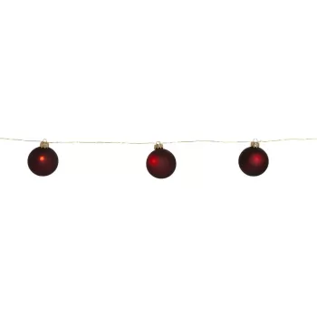 Decoratiune luminoasa burgundy o 6 cm de Craciun Bliss - Star Trading imagine