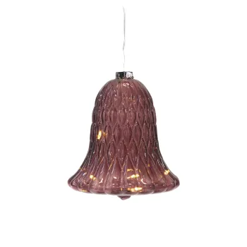 Decoratiune luminoasa burgundy o 9 cm Luna - Sirius imagine
