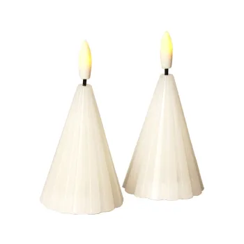 Decoratiune luminoasa de Craciun alba 2 buc. o 6 cm Laura - Sirius imagine