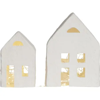 Decoratiune luminoasa de Craciun alba 2 buc. Plain - Star Trading imagine