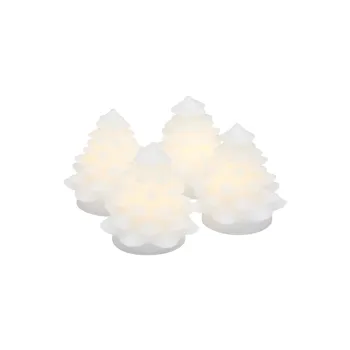 Decoratiune luminoasa de Craciun alba 4 buc. o 6,5 cm Carla - Sirius imagine