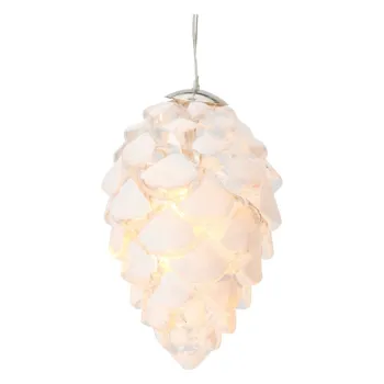 Decoratiune luminoasa de Craciun alba suspendata o 5 cm Celina - Sirius imagine