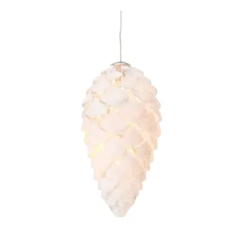 Decoratiune luminoasa de Craciun alba suspendata o 8 cm Celina - Sirius imagine