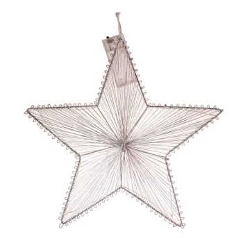 Decoratiune luminoasa de Craciun argintie cu baterii - Dakls imagine