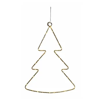 Decoratiune luminoasa de Craciun aurie suspendata Liva - Sirius imagine