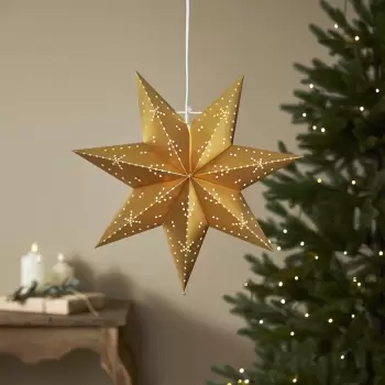 Decoratiune luminoasa de Craciun de culoare aurie o 45 cm Classic - Star Trading imagine
