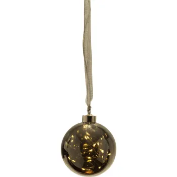 Decoratiune luminoasa de Craciun gri inchis o 10 cm Glow - Star Trading imagine