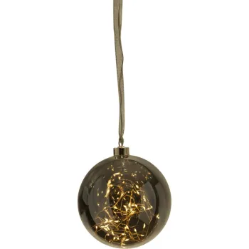 Decoratiune luminoasa de Craciun gri inchis o 15 cm Glow - Star Trading imagine