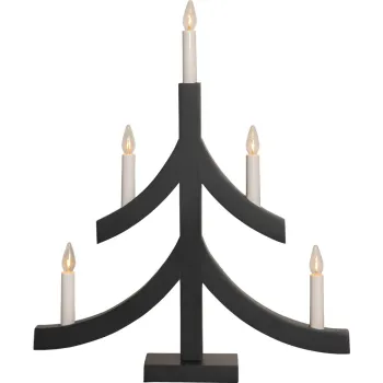 Decoratiune luminoasa de Craciun gri inchis Pagod - Star Trading imagine