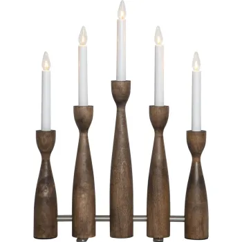 Decoratiune luminoasa de Craciun in culoare naturala inchisa cu alimentare la priza Midja 2.0 - Star Trading imagine