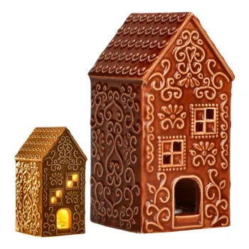 Decoratiune luminoasa de Craciun maro cu baterii Vinterby - Dakls imagine