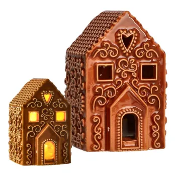 Decoratiune luminoasa de Craciun maro cu baterii Vinterby - Dakls imagine