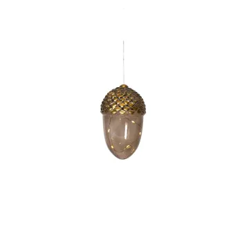 Decoratiune luminoasa de Craciun maro suspendata o 7 cm Celina - Sirius imagine
