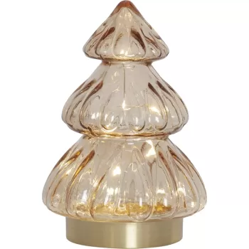 Decoratiune luminoasa de Craciun portocalie o 12 cm Abete - Star Trading imagine