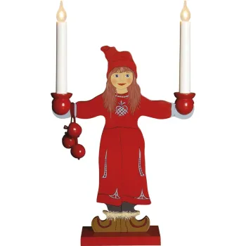 Decoratiune luminoasa de Craciun rosie Sundborn - Star Trading imagine
