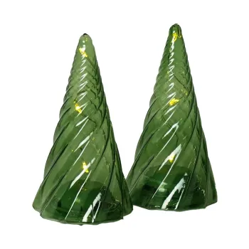 Decoratiune luminoasa de Craciun verde 2 buc. o 6 cm Vilma - Sirius imagine