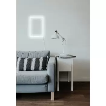 Decoratiune luminoasa de perete Candy Shock Rectangle, 30 x 40 cm, alb imagine